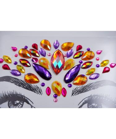 Festival Face Gems - Self-Adhesive Rhinestone Stickers for Halloween & Carnival | Fashion Jewelry for Pride Parties (Gold - Buy Online on GoSupps.com