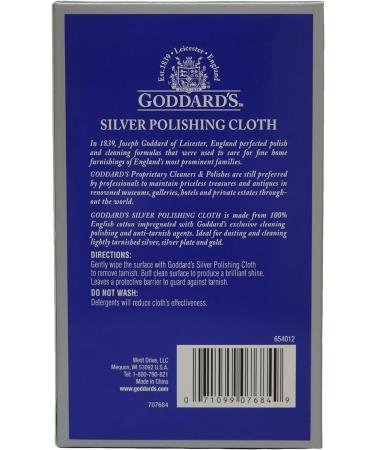 Goddard's Cotton Silver Polishing Cloth - Clean & Shine Silver Jewelry Gold Dinnerware & Antiques | Case Pack of 6 - Buy Online on GoSupps.com