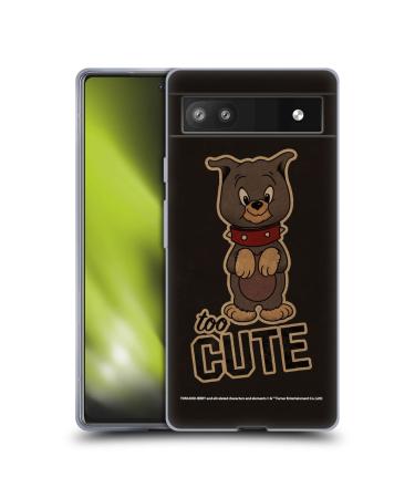Head Case Designs Official Tom and Jerry So Suess Typography Art Soft Gel Handy Shell Capplating Compatible with Google Pixel 6a Google Pixel 6a So Suess