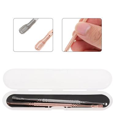 Earwax Removal Tools Set - Portable Double-Ended Steel Ear Picks with Catcher, Spiral Spoon, and Cleaning Bag - 3 Sets for Adults - Assorted Colors - 12.5X0.8CMx3pcs - Buy Online on GoSupps.com