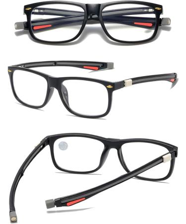 Koosufa Blue Light Filter Reading Glasses - Magnetic Closure Clip for Men & Women | Light Reading Aid with Pull-Out Iron-On Ends | Neck Hanging | Multiple Strengths Available - Buy Online on GoSupps.com