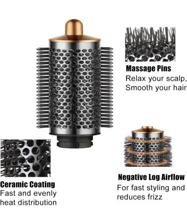 Large Round Volumizing Brush for Dyson Curling Iron Styler for Dyson Hair Dryer Curling Tool with Adapter - Buy Online on GoSupps.com
