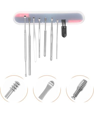 FOMIYES 7 Sets Ear Spoon Set - 8 Stainless Steel Ear Wax Removers | Multipurpose Ear Cleaning Tools Durable & Portable Ear Picks for Effective Hygiene - Buy Online on GoSupps.com