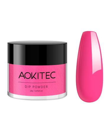 Dipping Powder Nails Set Dipping Nail Powder Aokitec Mode Dip Powder Nail Dipping Powder French Nail Art Starter Manicure For Salon DIY & Home Nail Powder Spiegel Powder-28g Fluorescent Pink - Buy Online on GoSupps.com