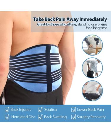 Comfpack Ice Pack for Back Pain Relief - Reusable Hot Cold Compress Back Ice Wrap | 2 Packs for Lower Back Pain, Sciatica, Injuries & Surgery - Buy Online on GoSupps.com