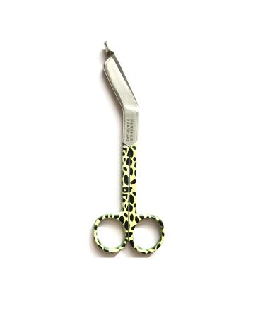 Panther Surgical Stainless Steel 5.5 inch Lister Bandage Scissors Multi Colored First Aid Utility First Aid Bandage Scissors (Leopard Pattern)
