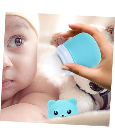 2pcs Bear Powder Puff Box Set for Travel and Newborns - Blue - Buy Online on GoSupps.com