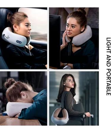 Buy Electric Neck Massage Device | U-Shaped Massage Cushion for Pain Relief - Ideal for Home Car & Office (Brown) - Buy Online on GoSupps.com