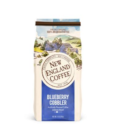 New England Coffee Blueberry Cobbler Medium Roast Ground Coffee 11 oz. Bag (Pack of 3) Blueberry Cobbler 11 Ounce (Pack of 3)