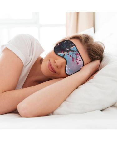 Small Pink Flowers Eye Mask - Soft Adjustable Sleep Mask for Men & Women | Comfortable Nighttime Eye Cover - Buy Online on GoSupps.com