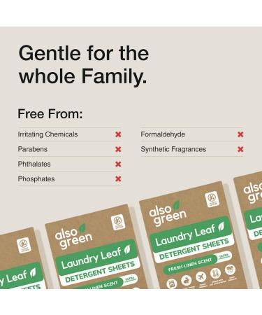 Eco-Friendly Laundry Leaf Detergent Sheets | Sustainable Clean for All Fabrics | Shop Internationally - Buy Online on GoSupps.com
