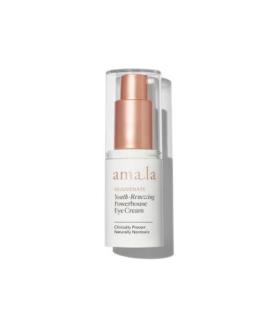 Amala Youth-Renewing Powerhouse Eye Cream - Anti-Aging Cream that Targets Dark Circles Puffiness and Under Eye Bags with French Pine Extract Moth Bean Retinol-Alternative and Cupuacu Butter (15ml)