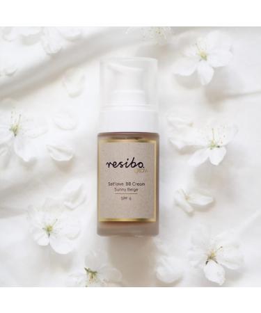 Resibo Self Love Cr me de jour teint e naturelle pour le visage cosm tique naturelle BB Cr me hydratante antiboutons Fond de teint anti-cernes Protection solaire Beige Sunny 30 ml - Buy Online on GoSupps.com