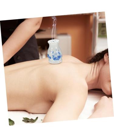 Healvian Moxibustion Cup - Ceramic Moxa Stick Burner & Acupuncture Massage Device for Pain Relief - Buy Online on GoSupps.com