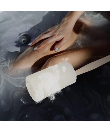 Topbathy Luffa Bathing Brush & Back Scrubber | Long Wood Stem Body Brushes for Shower & Massage | 2pcs Dry Peeling Skin Care - Buy Online on GoSupps.com