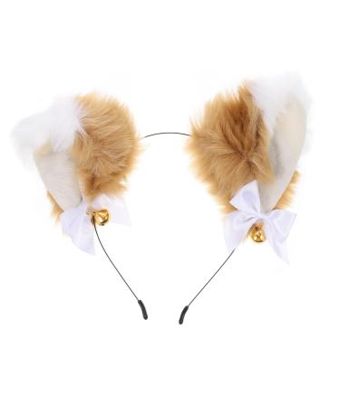 VINTORKY Cat Ear Bell Headband Party Hairband Cosplay Hair Hoop Ear Headband Animal Hair Hoop Hair Accessory for Party Ear Hair Hoop Party Headdress Party Hair Hoop Plush Hair Ear Hairband