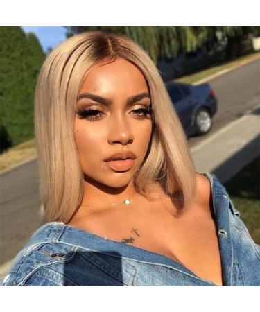 JOUKAYEA Long Ombre Brown Blonde Wig | Synthetic Straight Highlight Dirty Blond Wig for Women | Golden Hispanic Ladies Realistic Hair Replacement - Buy Online on GoSupps.com