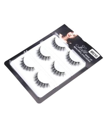 minkissy 3 Pairs Fake Lashes Natural Eyelashes Fake Eyelash False Eyelash Long Thick Eyelashes Dense