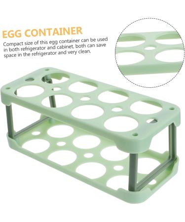 Yardenfun Box Egg Carton Eggs Plastic Tray Egg Storage Container Egg Tray Refrigerator Household re-usable Green 22.3X10.1X8.9CM - Buy Online on GoSupps.com
