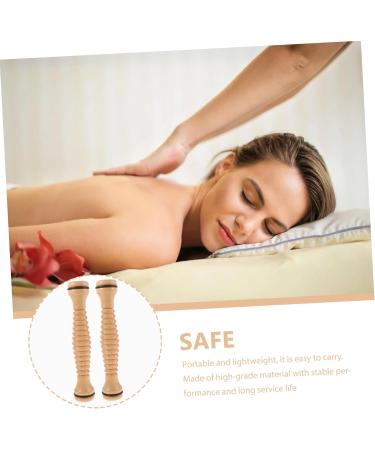 Fomiyes 2-in-1 Wooden Roll Massage and Muscle Relief Roller - Portable Foot & Shoulder Massager for Ultimate Relaxation - Buy Online on GoSupps.com
