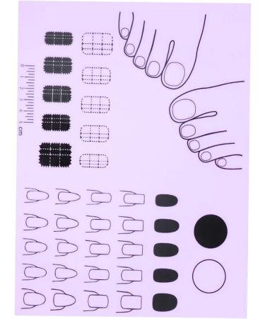 Silicone Nail Mat | Nail Practice Manicure Protector Pad - Professional Nail Sticker Guide Nail Manicure Tools Stamping Mat for Acrylic Fingernails Purple - Buy Online on GoSupps.com