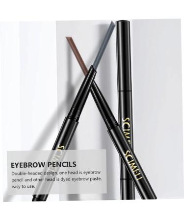 Ipetboom 3pcs 2 1 Eyebrow Makeup Tools Eyebrow Pen Makeup Pen Rotate Eyebrow Pencils To Rotate Key 1 count (Pack of 1) Dark Brownx3pcs - Buy Online on GoSupps.com