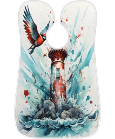 Lighthouse Landscape Beard Bib Apron - Men's Beard Hair Catcher for Shaving | Perfect Father's Day Anniversary & Christmas Gift for Dad or Husband - Buy Online on GoSupps.com