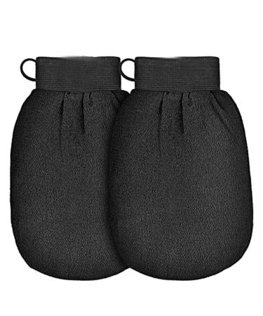 Angjiny Exfoliating Gloves 2 Pcs  Exfoliating Body Scrubber for Bath Shower Exfoliation Mitt  Body Exfoliator  Dead Skin Remover Mitt Deep Cleaning Exfoliation Scrubber for Women Men