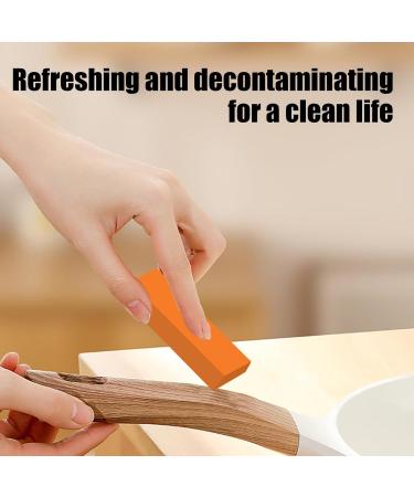 Stainless Steel Decontamination Artifact Eraser Reusable Rust Eraser Limescale Rust Glass Cleaning Eraser Magic Stainless Steel Stain Remover Eraser for Tough Stains and Dirt Orange1*3pcs - Buy Online on GoSupps.com