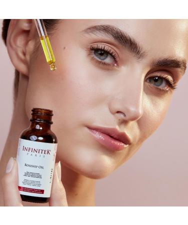 Buy Infinitek Paris Rosehip Oil 1 Fl Oz | Hydrating & Repairing Vitamin E Face Oil | Natural Moisturizer for Glowing Skin - Buy Online on GoSupps.com