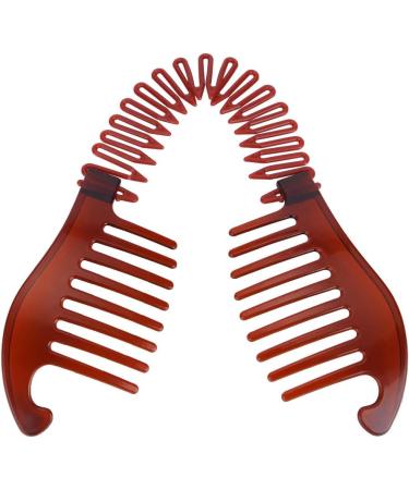 Nifocc Interlocking Banana Combs 4 Pcs Brown & Black - Stretch Flexible Hair Clips for Women and Girls - Buy Online on GoSupps.com