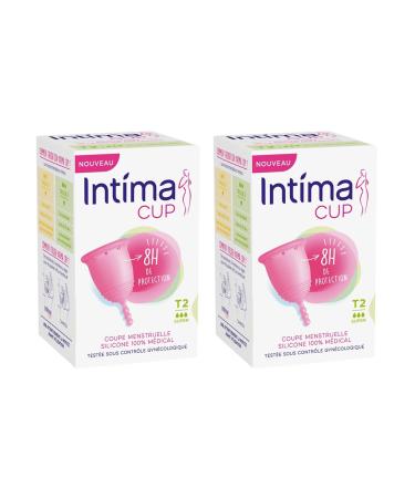 2x Intima Cup Menstrual Cup Size Super T2 Huge Flow 8 Hours Protection