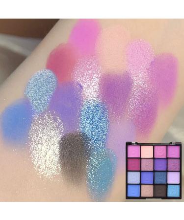 AMY'S DIARY Forest Blue Purple Eyeshadow Palette - 16 Colors Matte & Glitter, Long Lasting for Women & Girls - Buy Online on GoSupps.com