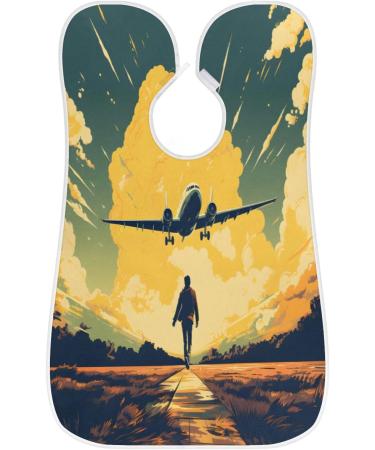 People Airplane Beard Bib Apron - Beard Hair Catcher for Men | Perfect Gift for Dad & Husband | Father's Day Anniversary Christmas - Buy Online on GoSupps.com