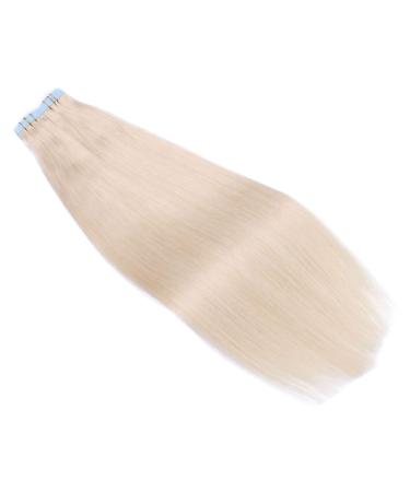 Tape in Hair Extensions - #60 Whiteblond 50cm - 10 Tresses 100% Remy Real Hair Adhesive Tape - Novon Hair Extensions - Buy Online on GoSupps.com