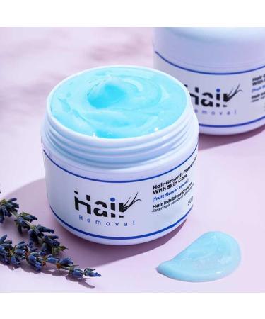 Hair Inhibitor Cream - Lavender Hair Growth Stopper for Face Bikini Arms & Legs - 50g | Best Post-Depilatory Solution - Buy Online on GoSupps.com