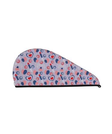 Independence Day Microfiber Hair Towel Soft Super Absorbent Hair Towel Wrap for Women Coral Velvet Quick Dry Hair Cap for Long Short Curly and Thick Hair