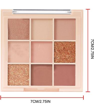 Eyeshadow Makeup Palette | 9 Colors Matte Eye Shadow Powder - Matte Shimmer Eyeshadow Palette Long Lasting Blendable Make Up Eye Shadows Cosmetics Kit Aezon 7184-02# Milk Tea Crushed Ice - Buy Online on GoSupps.com