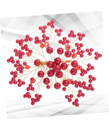 FRCOLOR 1pc bridesmaid hair comb bridal veil comb bridal hair combs wedding pearl hair combs diamante hair comb wedding hair clips for brides bridal haircombs Miss accessories the flowers - Buy Online on GoSupps.com