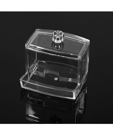 Agatige Clear Plastic Qtip Holder - Stylish Cotton Swab Container with Lid for Q-tips Perfect for Home & Travel - Buy Online on GoSupps.com