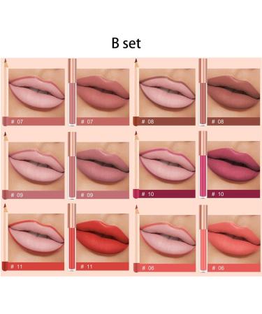 HADAVAKA Liner and Lipstick Set Moderate Nudige Liquid Lip Stain with Smooth Liner Pencil NonSticky Long Lasting Waterproof Makeup Kit for Daily Use - Buy Online on GoSupps.com