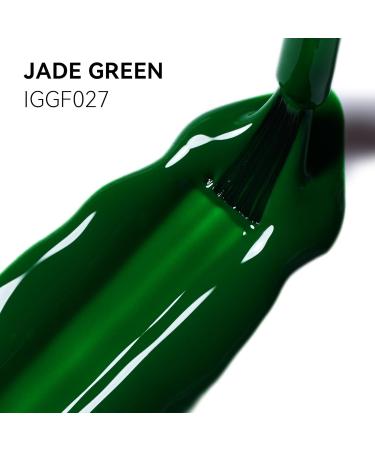 MEGIOR Dark Green Gel Nail Polish 15ml Jade Green Gel Polish High Gloss Soak Off UV LED Nail Gel Polish for Nail Art Manicure Salon DIY Home Gift for Girls - Buy Online on GoSupps.com