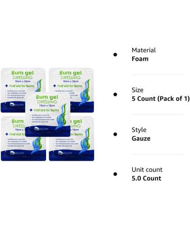 Qualicare Non Adherent Burns Scalds Dressings 10cm x 10cm Medium Size - 5 Pack, 5 Count - Buy Online on GoSupps.com