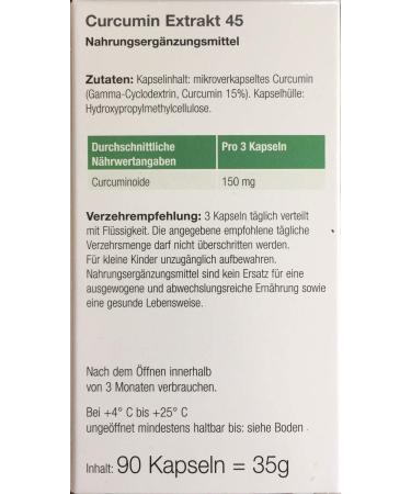 Dr. Wolz Curcumin Extract 45 - 270 Capsules | Premium Turmeric Supplement for Optimal Health | International Shipping Available - Buy Online on GoSupps.com