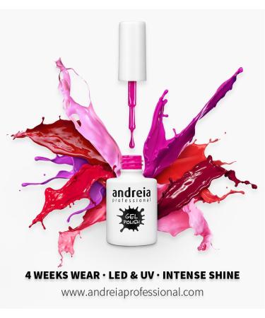 Andreia Professional Semi-Permanent Nail Gel Polish - Long-lasting Intense Colour & Shine Gel Varnish - Colour OB3 Hot Pink 10.5ml - Buy Online on GoSupps.com