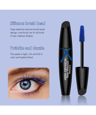 Blue mascara waterproof blue mascara for eyelashes volume brush waterproof Lengthening eyelash enhancer long lasting curl applicator volume building makeup for girls supplies - Buy Online on GoSupps.com