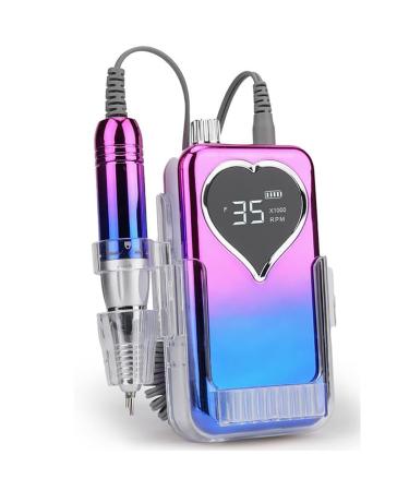 Electric Nail Drill Cordless Electronic Electric Nail Drill Professional Nail Drill Electric File For Polishing Low Vibration Low Heat Low Noise Removing Acrylic Nails For Acrylic Gel Nails