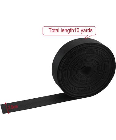 Golrisen 10 Yard Nylon Belt Strap - 25mm Luggage Straps with Buckle & 6 Pairs of Plastic Clips for Travel Camping Hiking - Durable Black Nylon Packaging Straps - Buy Online on GoSupps.com