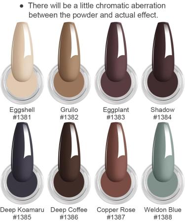 Aikker 13 Pcs Fall Season Dip Powder Nail Kit | Quick Dry Earth Colours | Maillard Brown Nude Grey | DIY Manicure Set - Buy Online on GoSupps.com