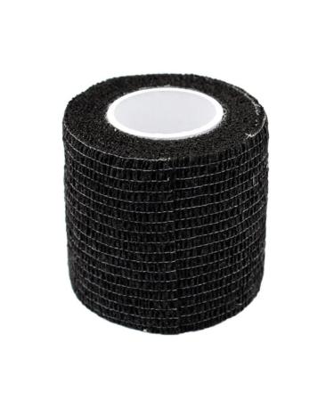 Self Adhesive Bandage Self Adherent Wrap Waterproof Elastic Bandage Tape Breathable Athletic Wrap Black 5x450cm